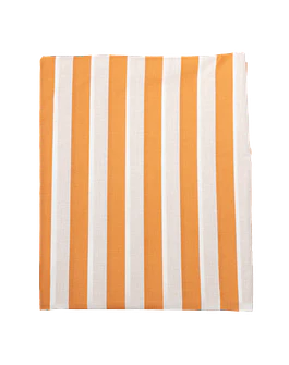 Toalha Camilha Rectangular de Riscas Laranja