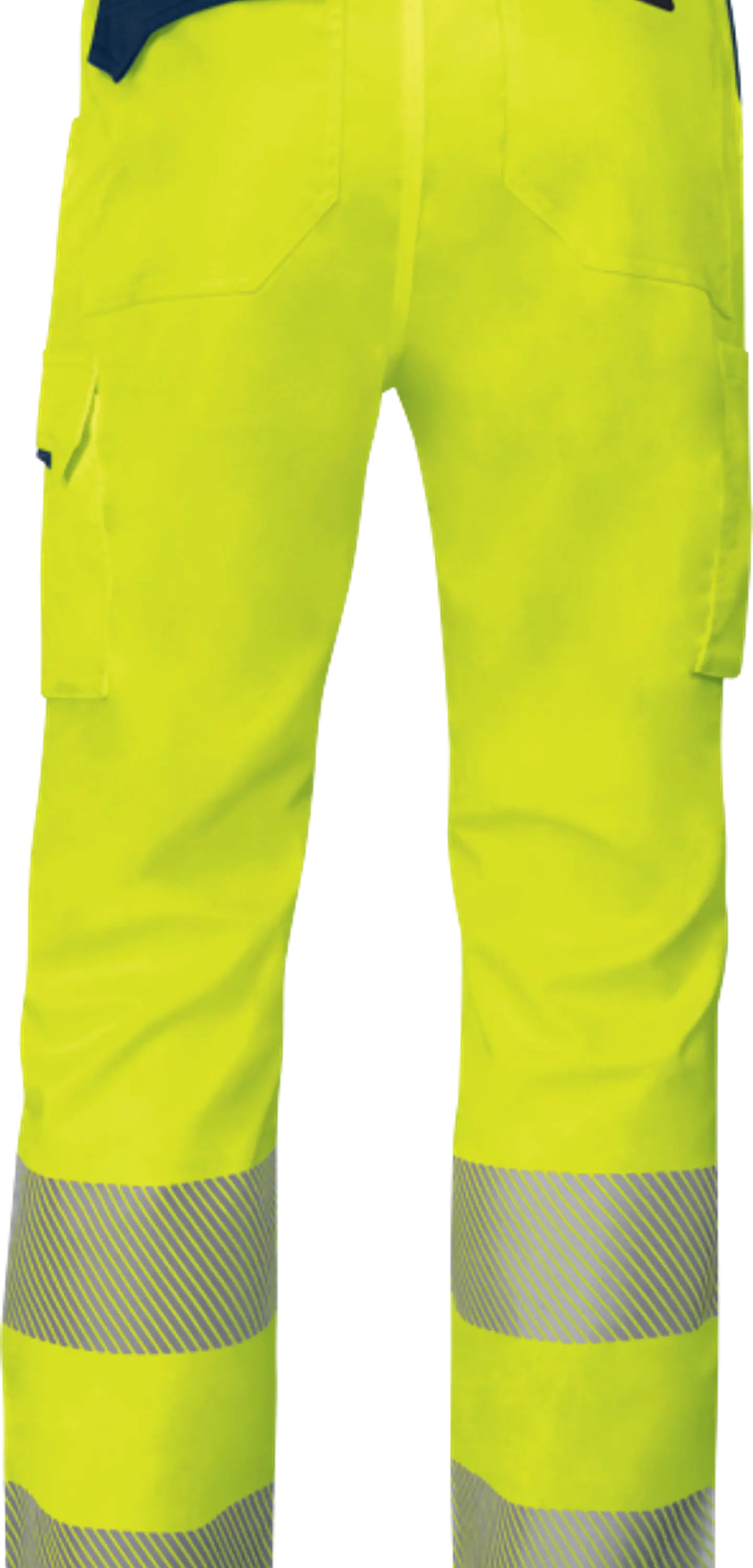 Calças elásticas com vários bolsos 2