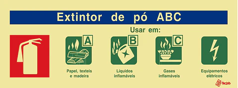 Sinaletica Agente Extintor Abc - Fotoluminescente 240x85