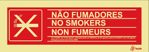 Sinaletica Proibido Fumar - PVC Opaco 200x70
