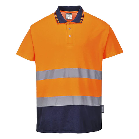 Polo Bicolor de Algodão Comfort