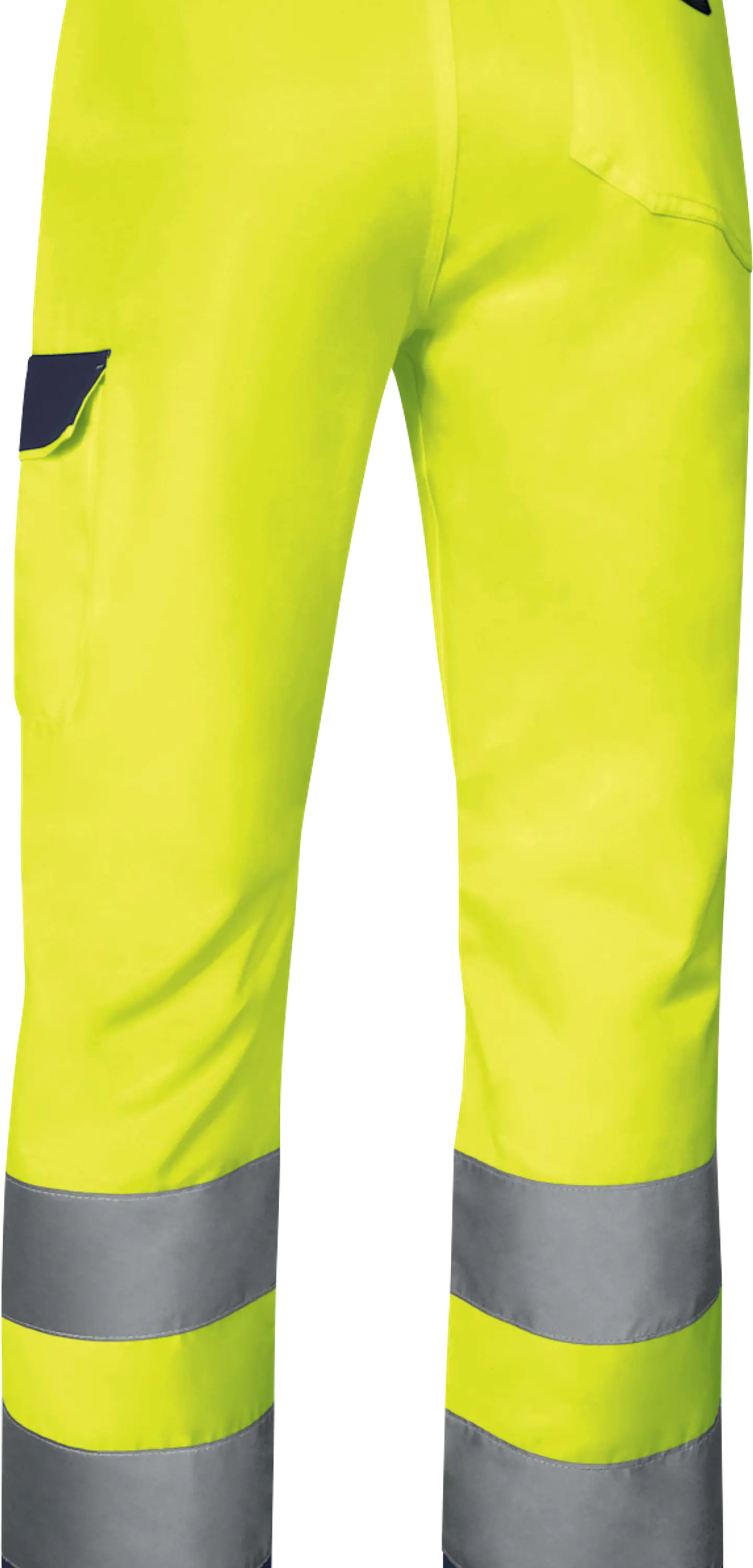 Calças elásticas com vários bolsos 2