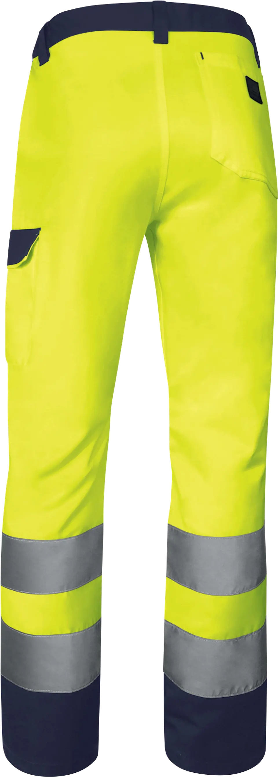 Calças elásticas com vários bolsos 2