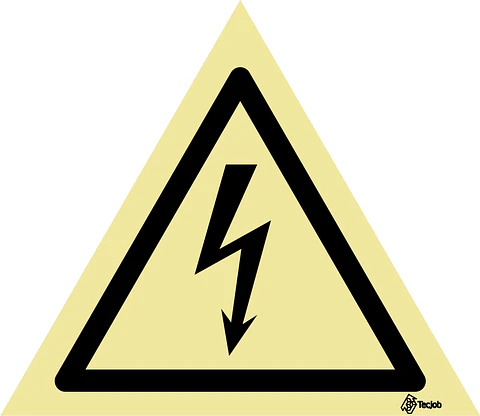 Sinalética Quadro Elétrico - Base 70mm