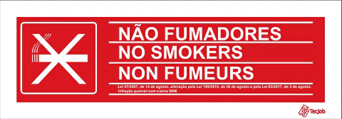 Sinaletica Proibido Fumar - PVC Opaco 200x70
