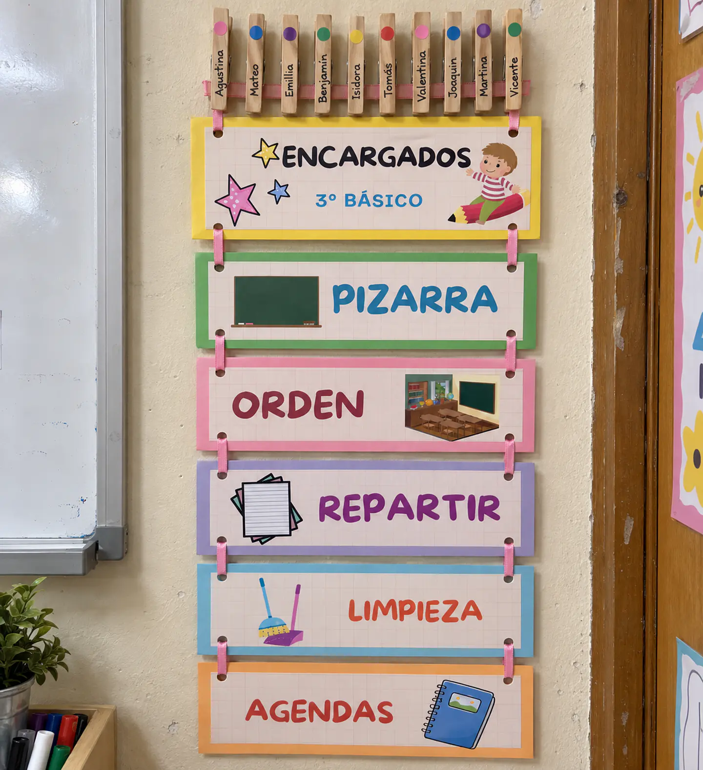 Panel de encargados del aula | Recurso editable 4