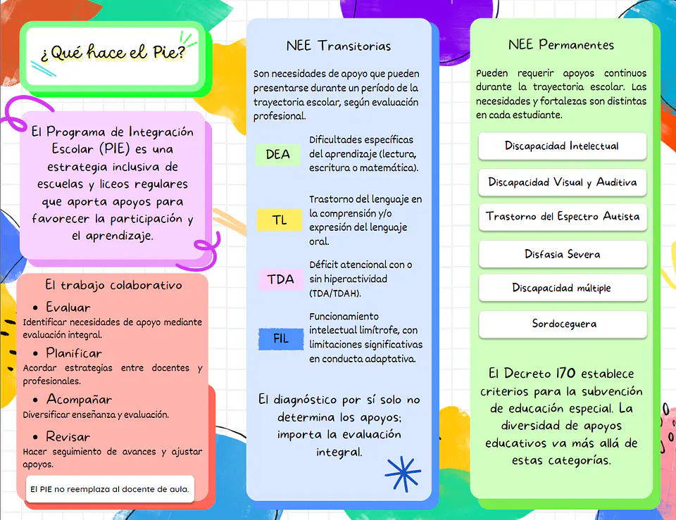 Diversidad en el aprendizaje | Tríptico informativo y editable 2