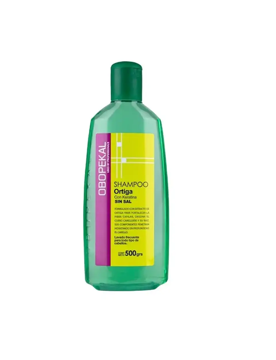 OBOPEKAL shampoo de ortiga con keratina sin sal 500ml 1