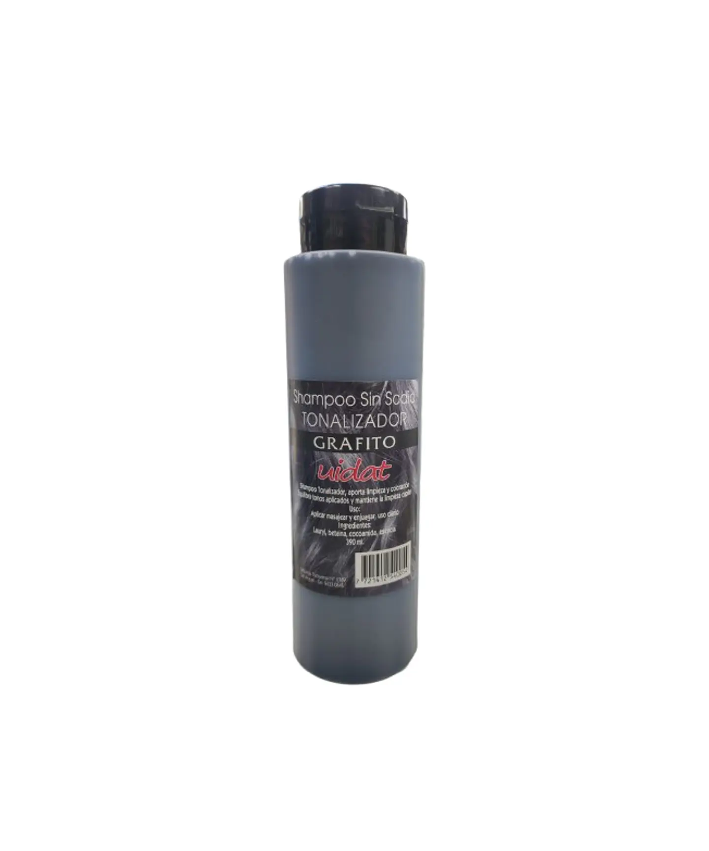 UIDAT shampoo tonalizador grafito sin sodio 390ml 1