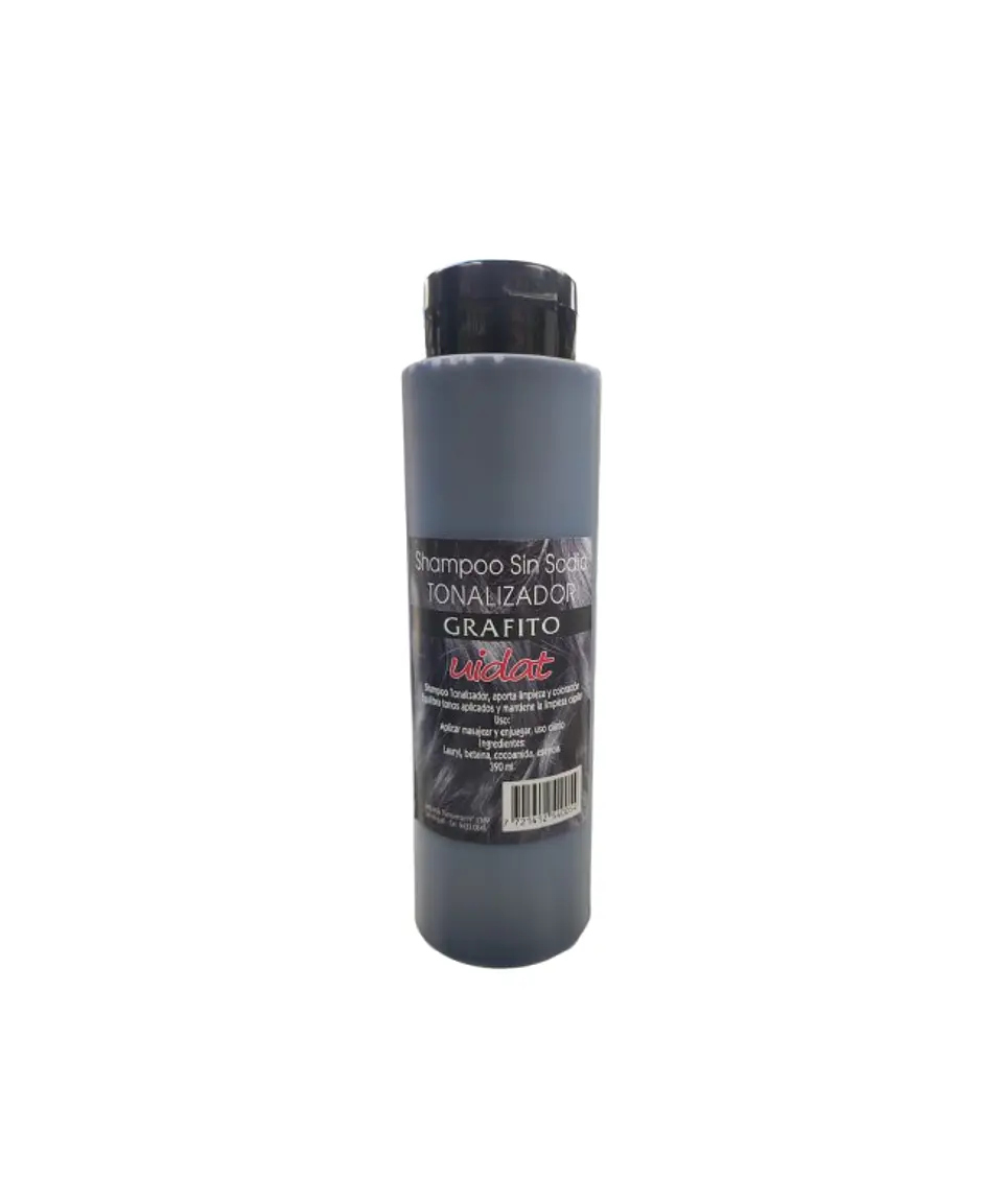 UIDAT shampoo tonalizador grafito sin sodio 390ml 1