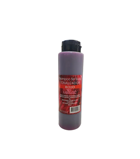 UIDAT shampoo tonalizador rojo sin sodio 390ml