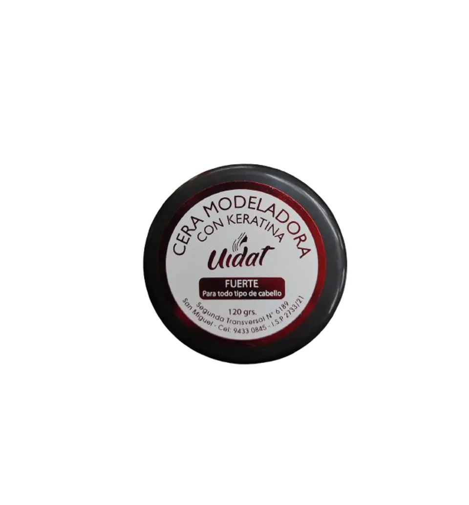 UIDAT cera moldeadora con keratina - fijacion fuerte 120gr 1