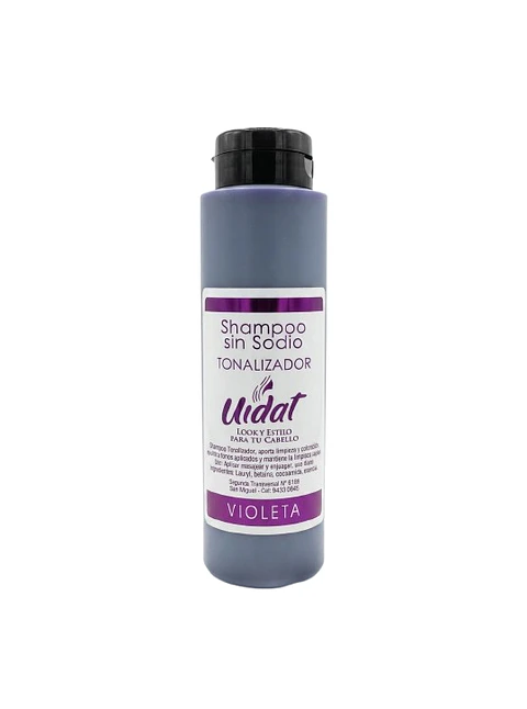 UIDAT shampoo tonalizador violeta sin sodio 390ml
