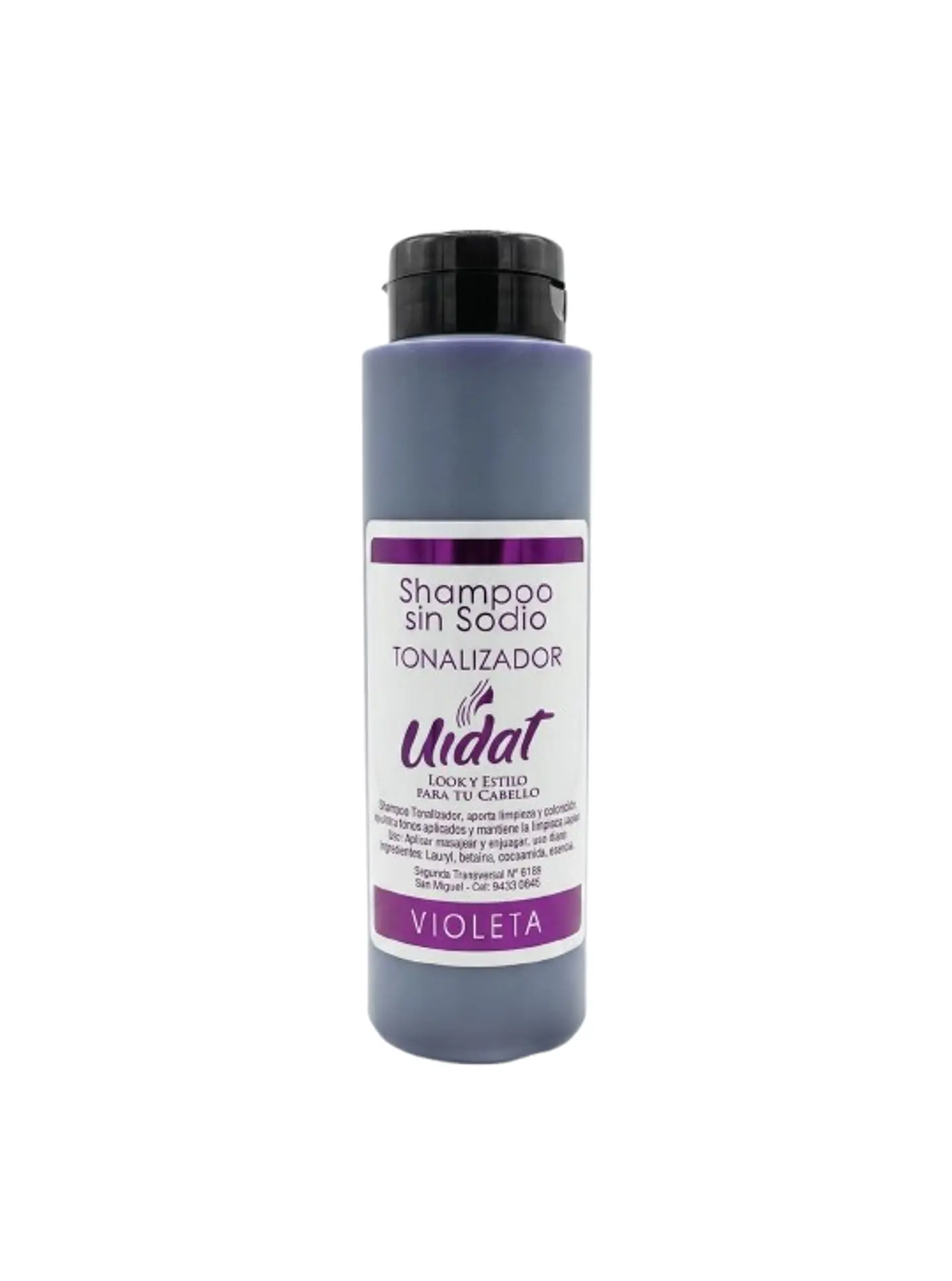 UIDAT shampoo tonalizador violeta sin sodio 390ml 1