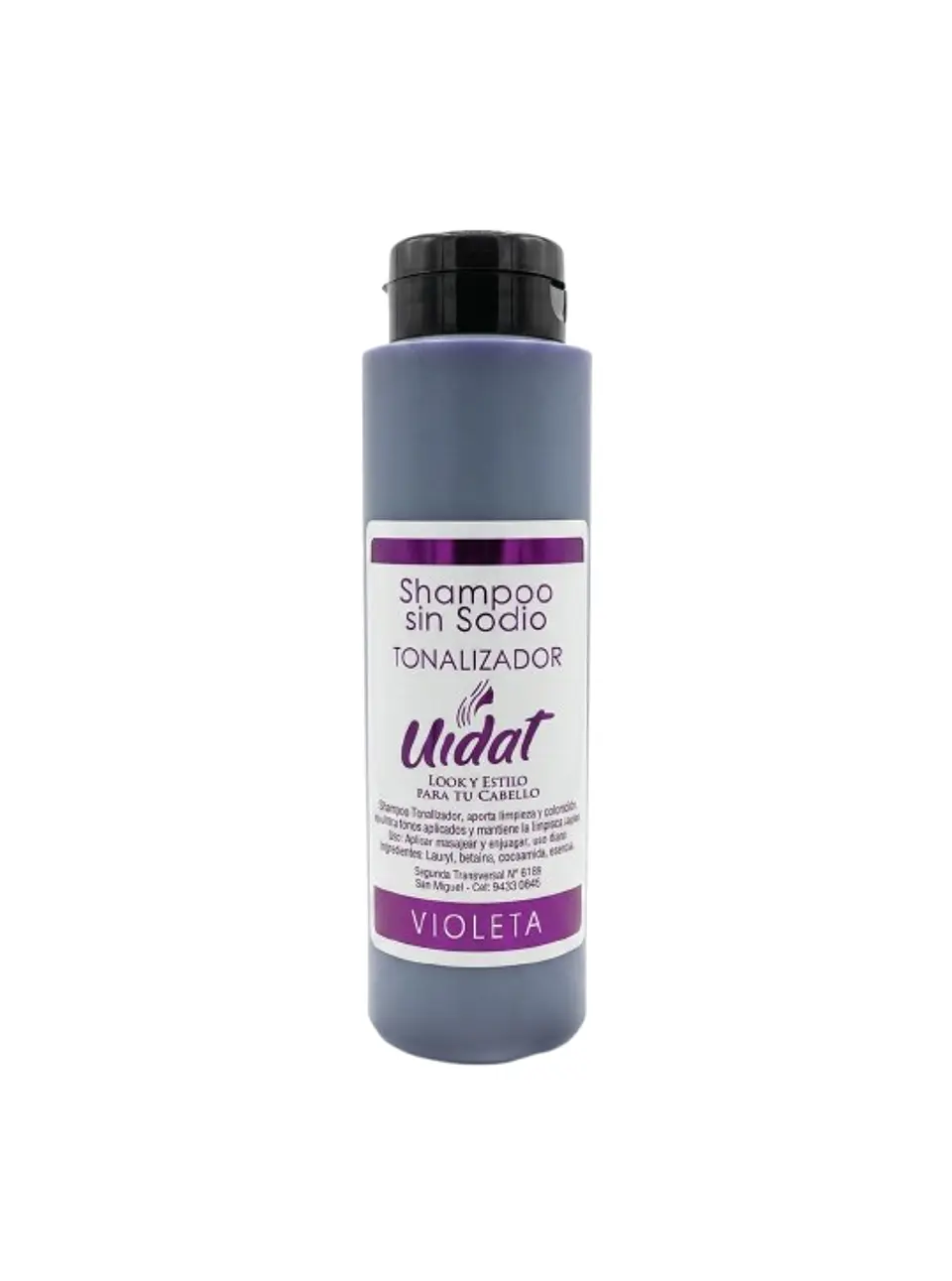 UIDAT shampoo tonalizador violeta sin sodio 390ml 1