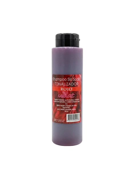 UIDAT shampoo tonalizador rojo sin sodio 390ml