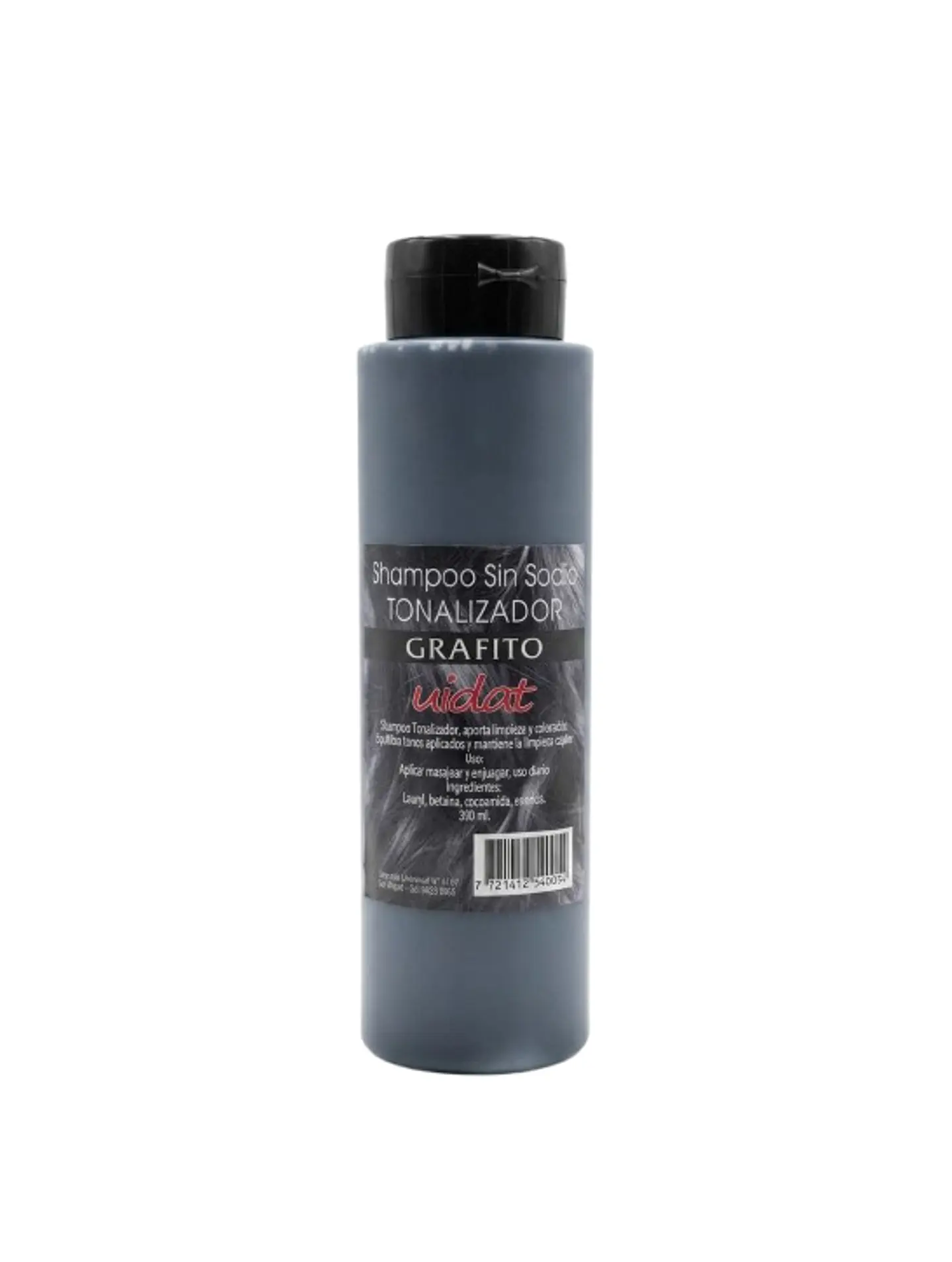 UIDAT shampoo tonalizador grafito sin sodio 390ml 1