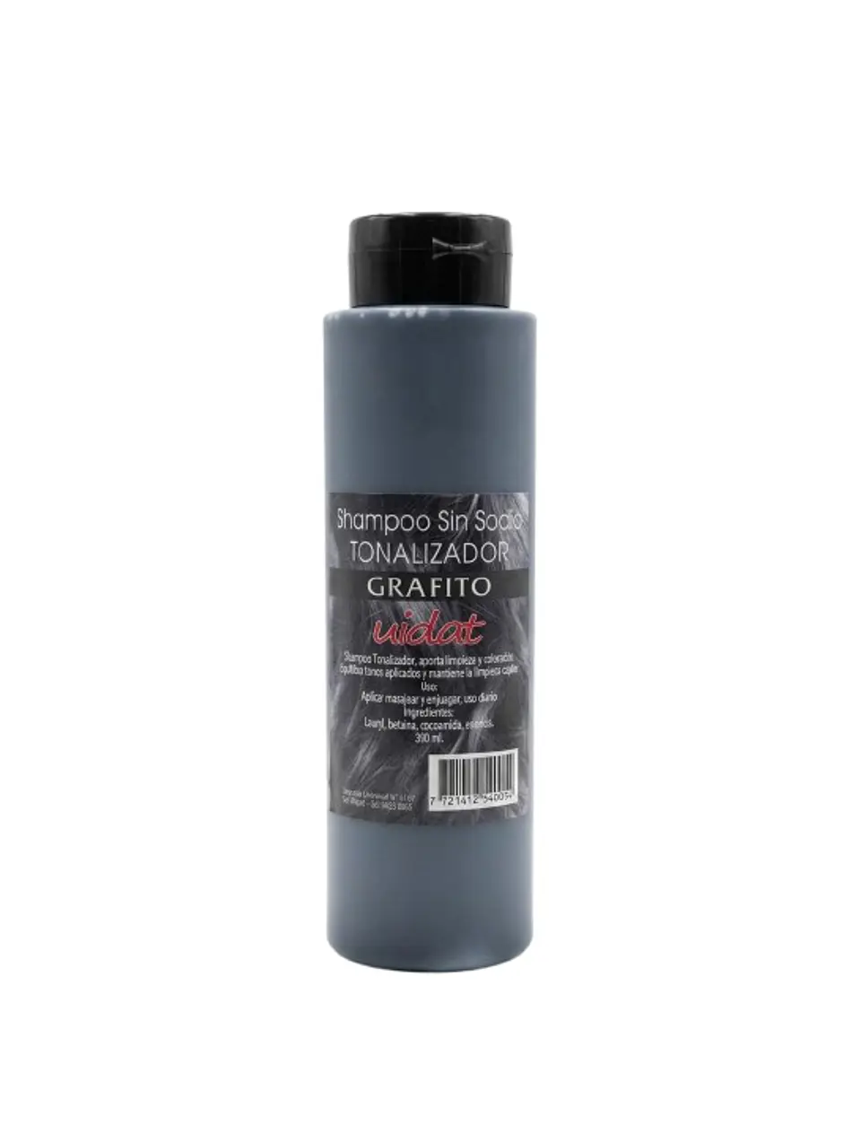 UIDAT shampoo tonalizador grafito sin sodio 390ml 1