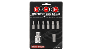 JGO. PUNTAS TORX T20-T55 C/DADO TOMA 
