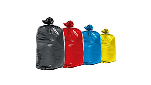 BOLSA BASURA INDUSTRIAL 110X120CM 80 MICRONES PACK 100 UNIDADES VARIEDAD COLORES