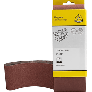 6 PACK 3 UDS LIJA DE BANDA 3 X 18