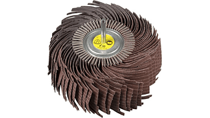 RUEDA TRASLAPADA MM630 LAMINILLAS EN TIRAS CON VÁSTAGO 180X50X6 GR. 180 (2 PZA)