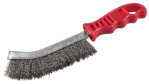 ESCOBILLA LATÓN BHP600  140X25X265 ONDULADO-MANGO PLASTICO (24 PZA)