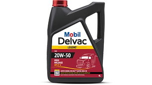 MOBIL DELVAC LEGEND 20W-50 HIGH MILEAGE, 12 UNIDADES DE 1LT