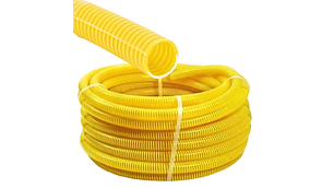 MANGUERA SUCCIÓN Y DESCARGA CORRUGADA AMARILLA MT