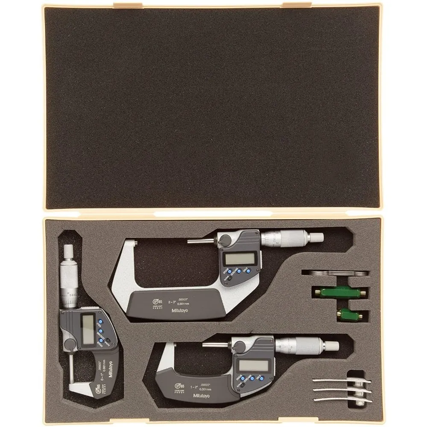 JGO. MICROMETRO EXT.DIG.,4 PZS.PUL./ MM. (293-961)