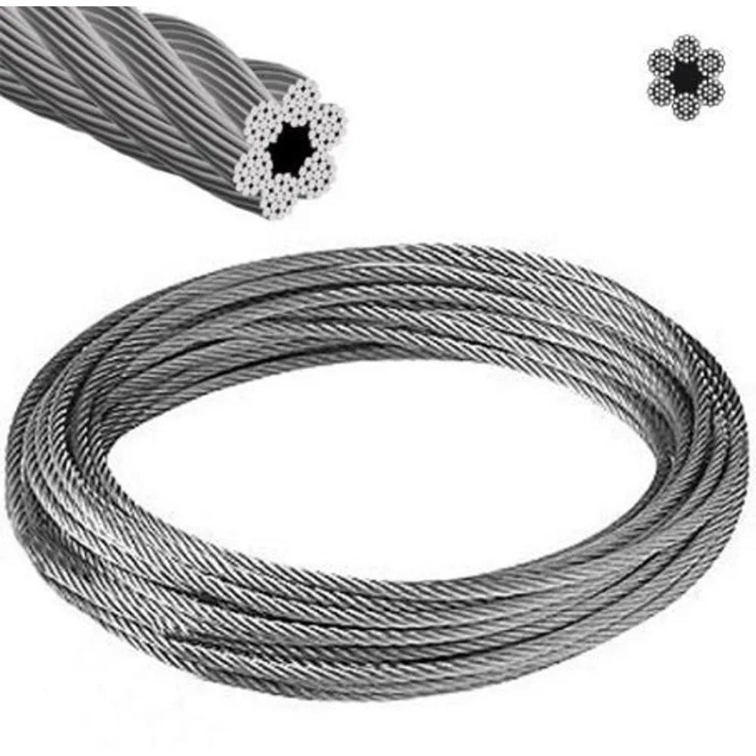 CABLE ACERO GALV.(MT) 6X19X12 MM. (6X19X12)