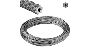 CABLE ACERO GALV.(MT) 6X19X19 MM. (6X19X19)