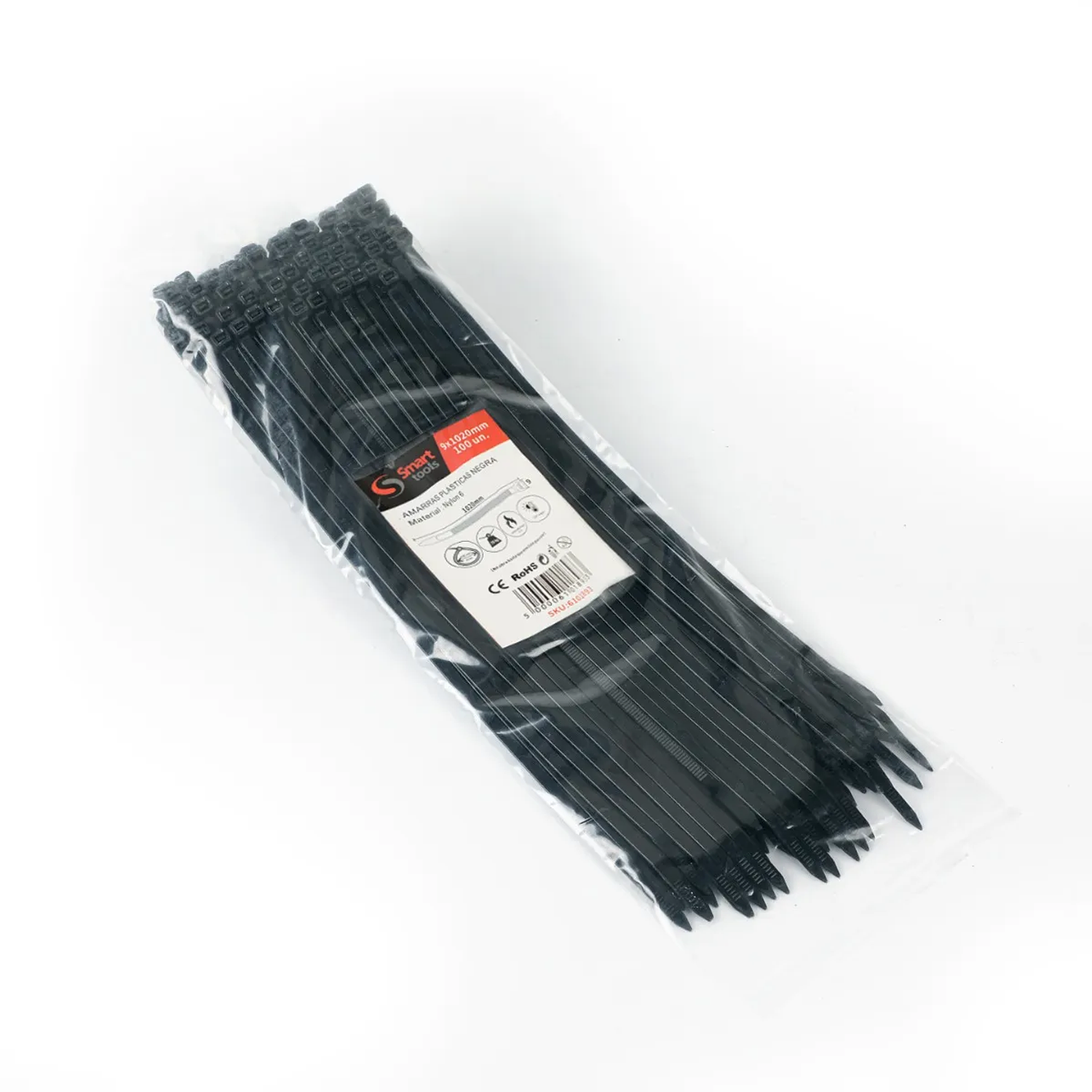 AMARRA PLASTICA NEGRA 9.0X1020MM.100UNIDADES