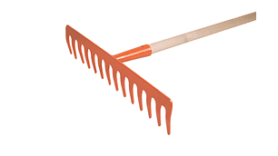 RASTRILLO JARDINERO 14 DIENTES, MANGO DE MADERA GROSOR 4MM