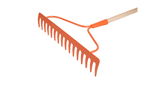 RASTRILLO TRABAJO PESADO 16 DIENTES, MANGO DE MADERA 4,5MM 1,5MX2,4CM