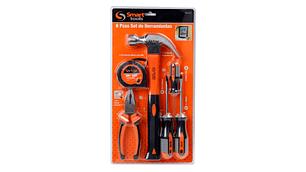 JGO. HERRAMIENTAS 6 PZS. C/HUINCHA METRICA