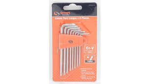 JUEGO LLAVES TORX DE 8 PZS. T9 A T25