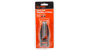 JUEGO LLAVES TORX PLEGABLES 8 PZS. T9 - T40