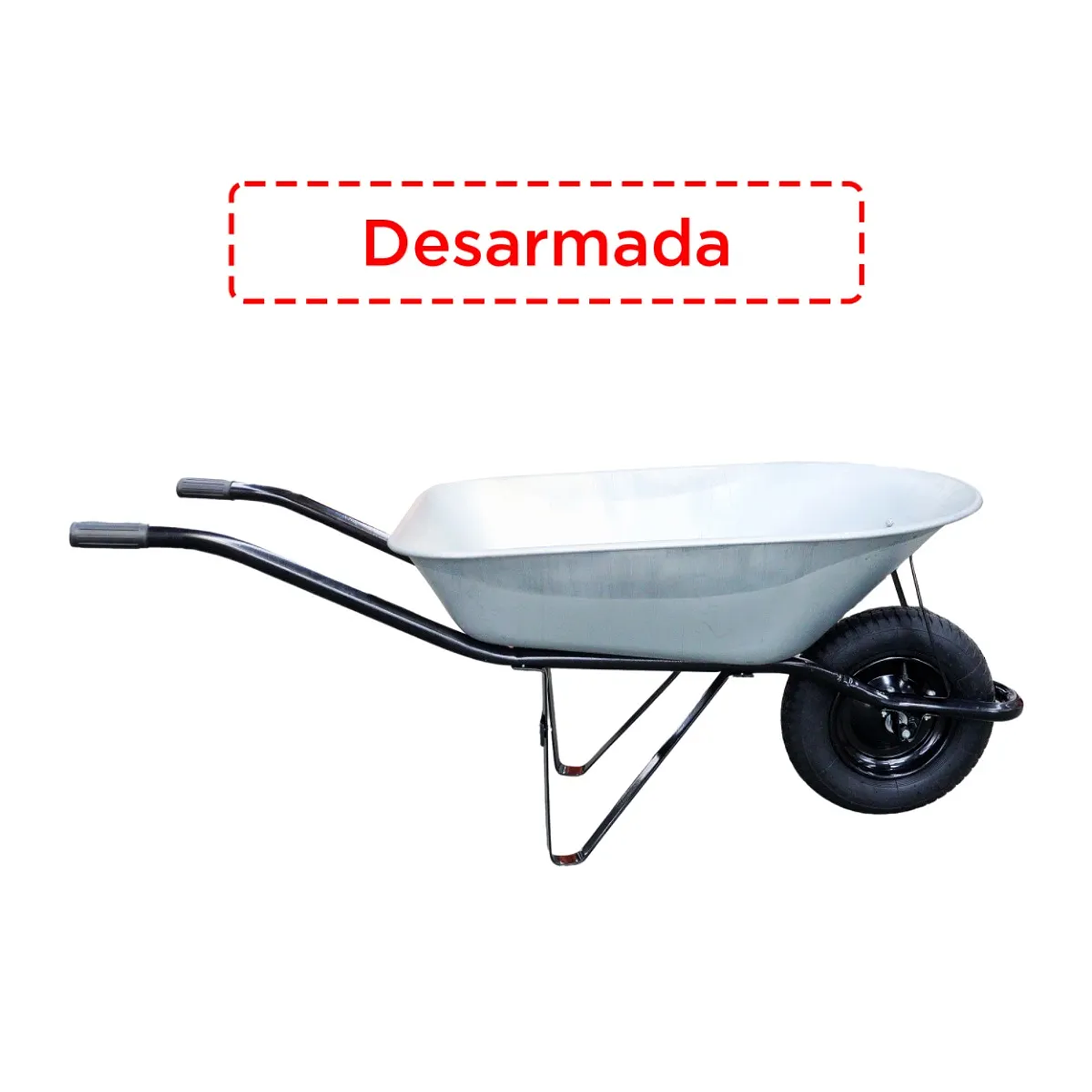 CARRETILLA GALVANIZADA 0,9MM 78L DESARMADA