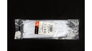 AMARRA PLASTICA BLANCA 3.6 X 200 MM X 100 UNIDADES