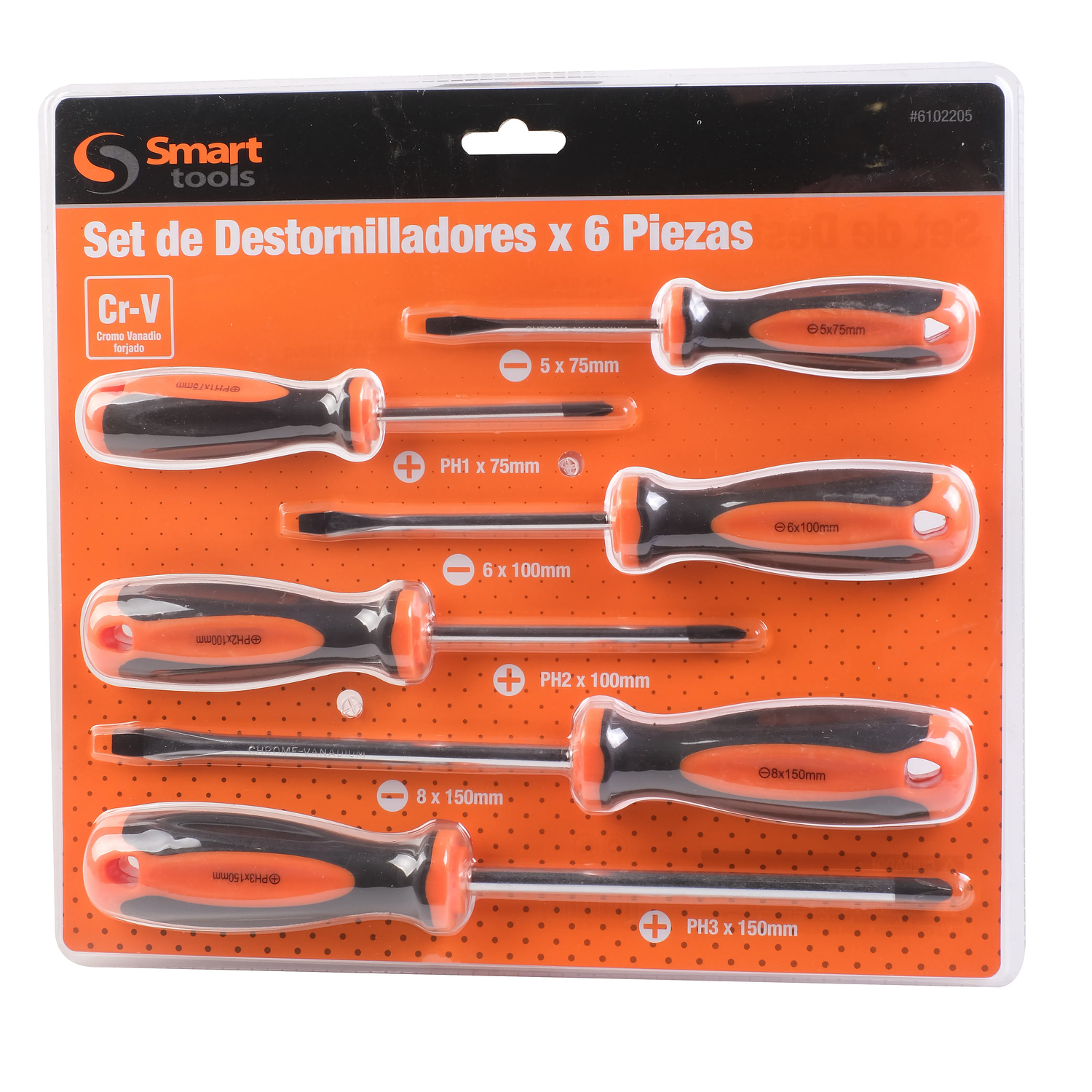 JGO. DESTORNILLADORES PH/PL 6 PZS. CR-V