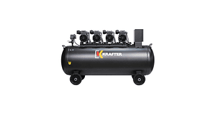 COMPRESOR LIBRE DE ACEITE  1.1kw X4  300L 6HP