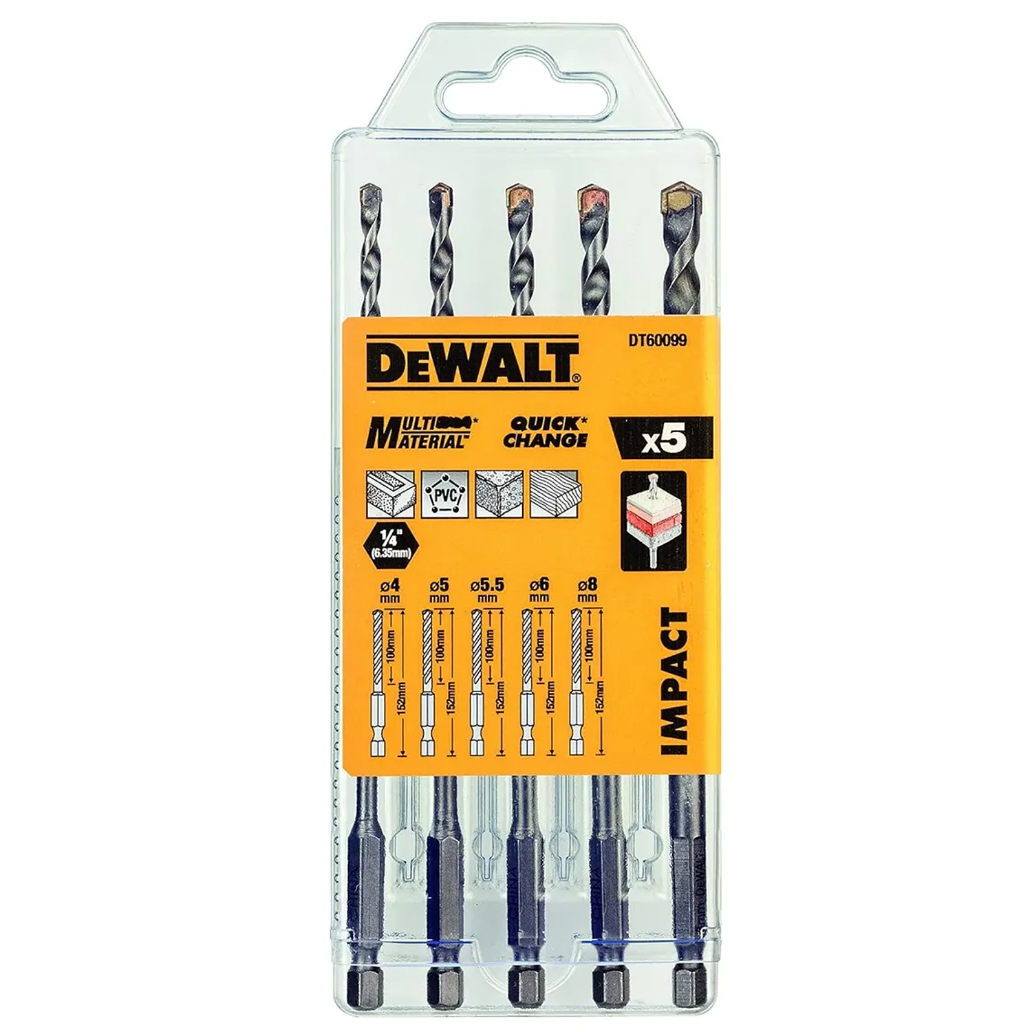 JGO DE BROCAS 5 PIEZAS (DT60099-QZ)