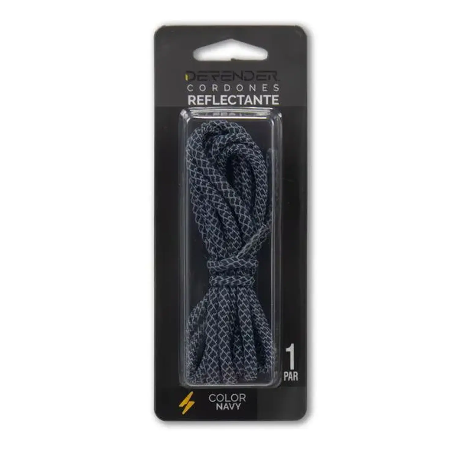 CORDONES DEFENDER REFLECTANTE NAVY MEDIUM - 120 CM. 1