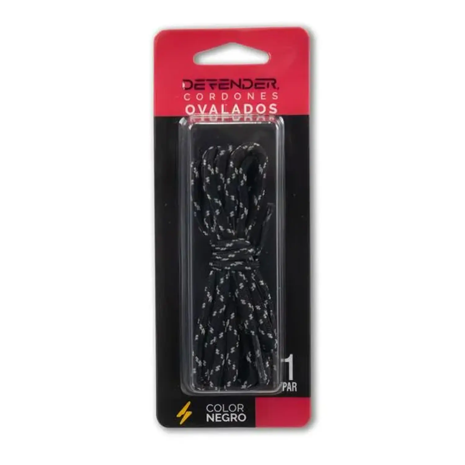CORDONES DEFENDER ANTIDESLIZANTE NEGRO MEDIUM 120 CM. 2