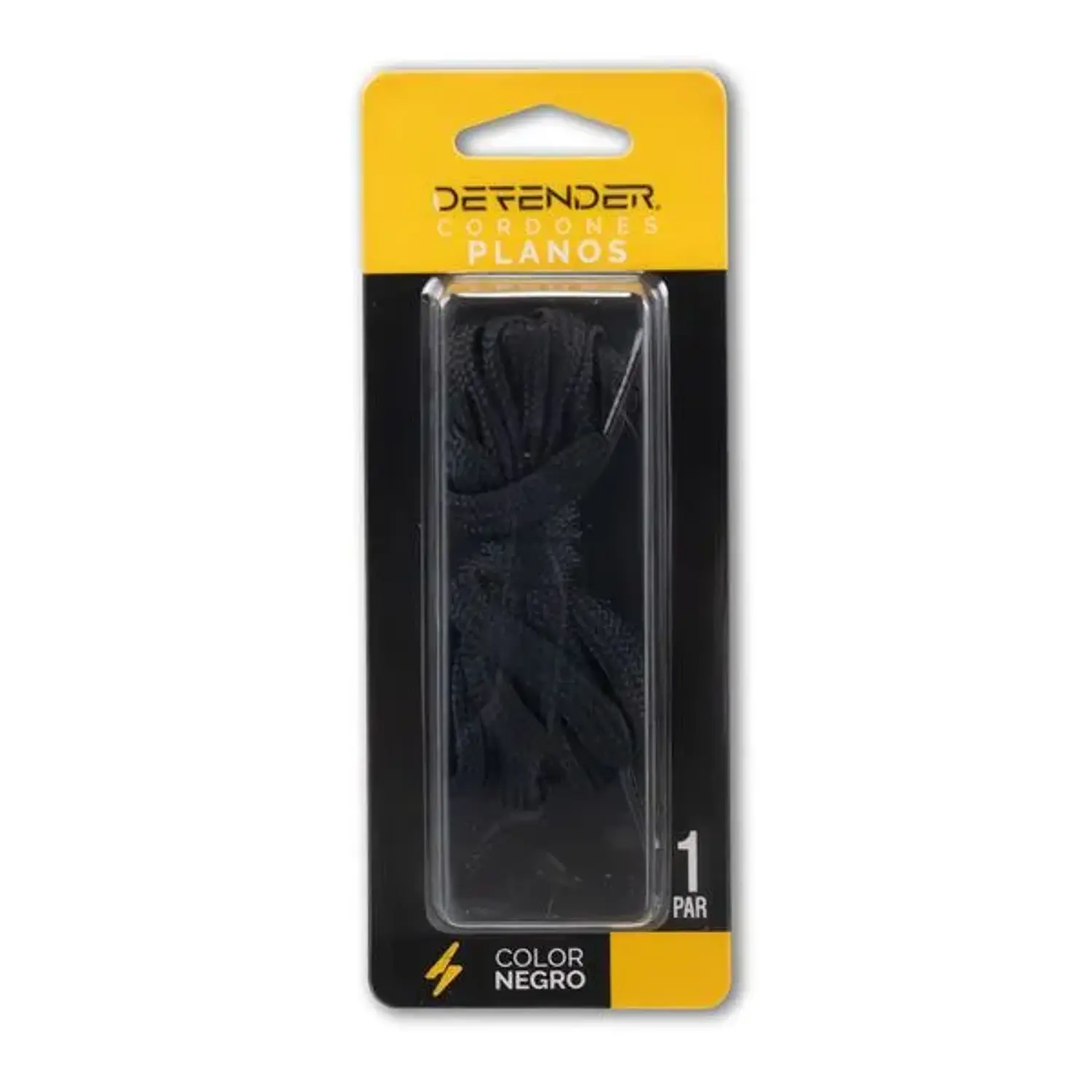 CORDONES DEFENDER PLANO NEGRO MEDIUM 120 CM. 2