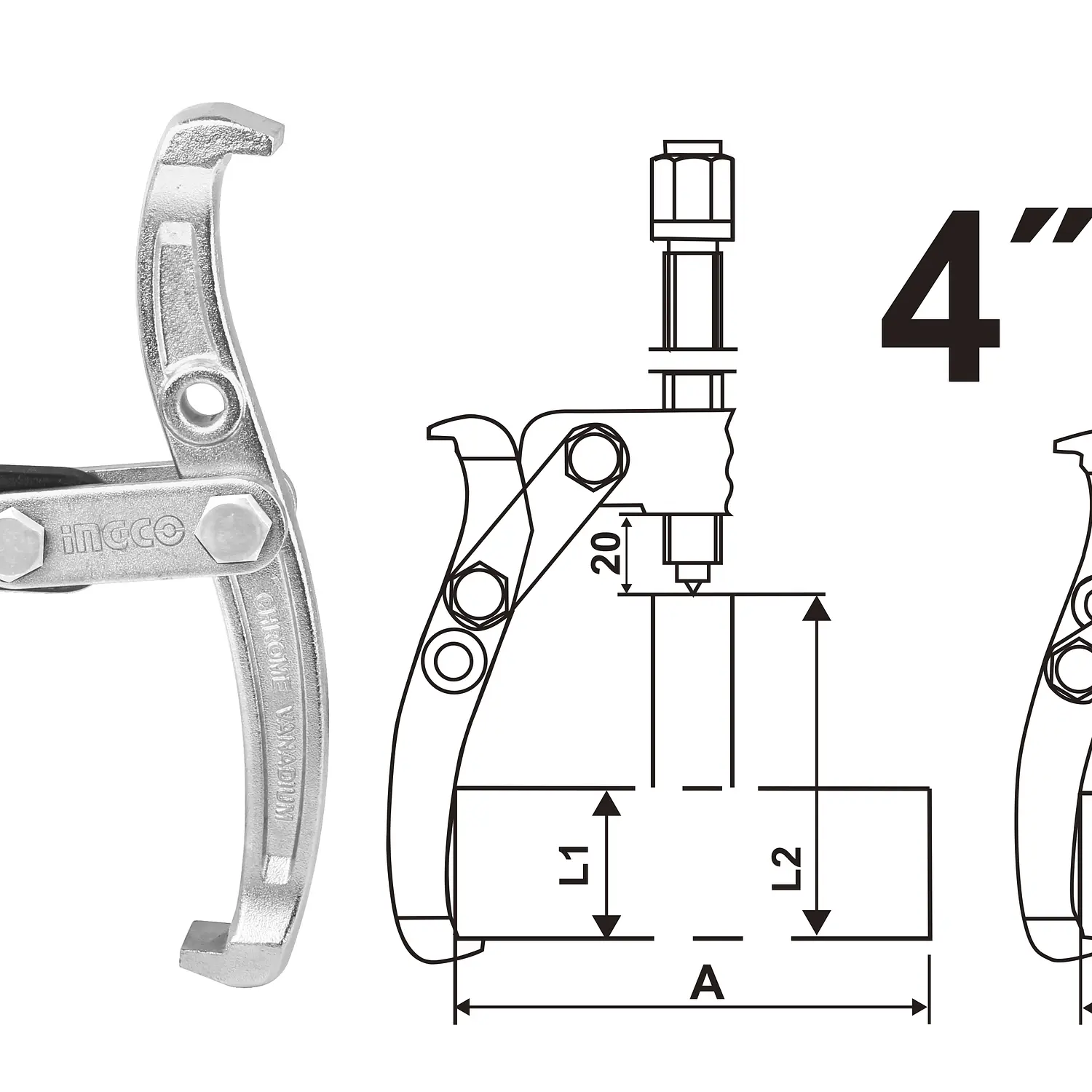 EXTRACTOR POLEA INGCO TRES MORDAZAS 4