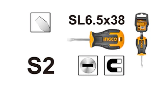 ATORNILLADOR INGCO PERILLERO 6,5 MM/ 38 MM # HS686038(OF)