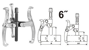 EXTRACTOR POLEA INGCO TRES MORDAZAS 6