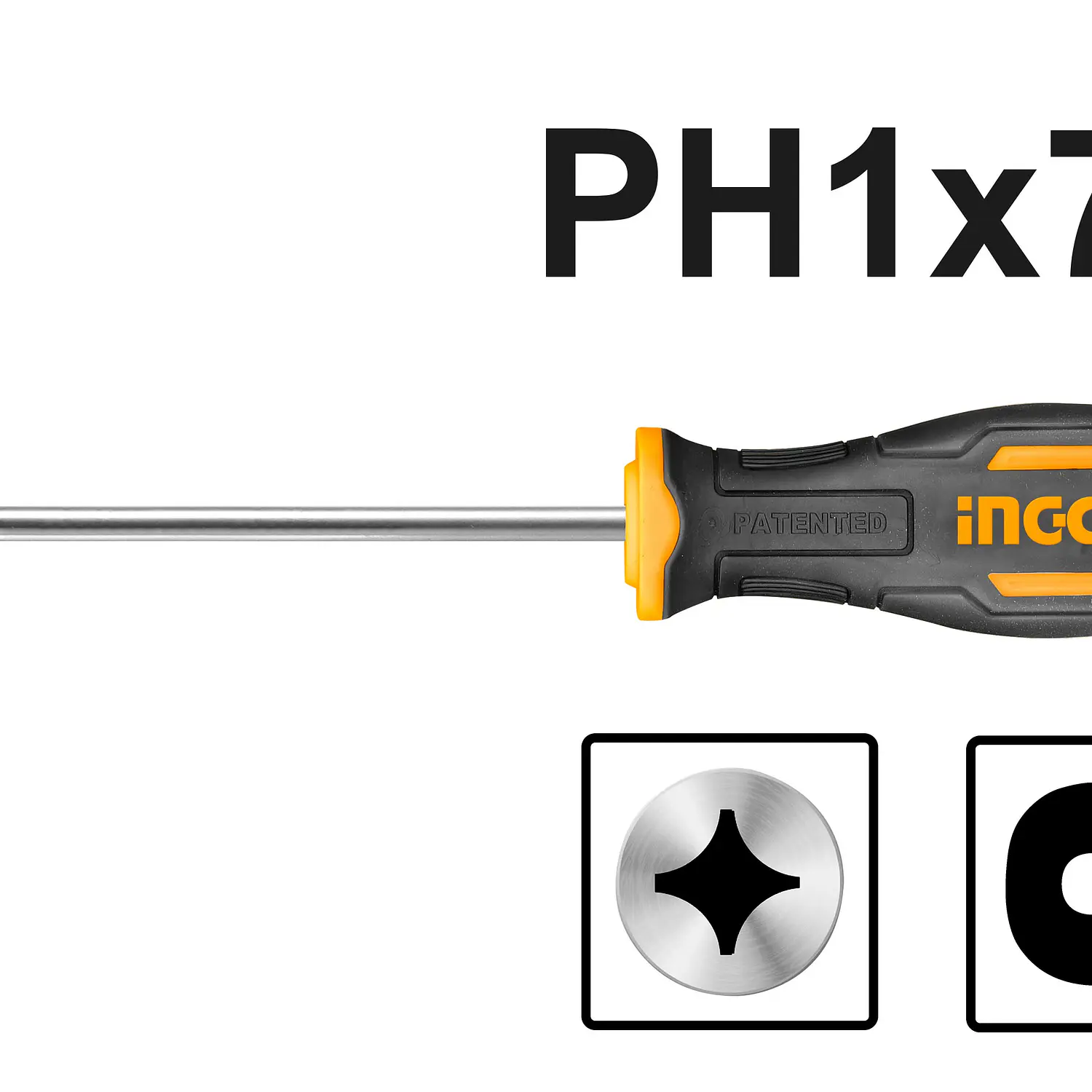 ATORNILLADOR INGCO PHILLIPS # 1 - 5 MM X 75 MM # HS68PH1075(OF)